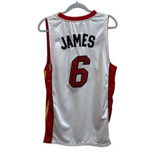 Adidas Miami Heat Lebron James NBA the finals White Swingman Home Jersey 48